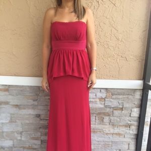 Bcbgmaxazria Red long dress size 2
